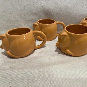 FISHS EDDY Sleeping cat ceramic mugs (4)